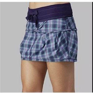 Lululemon Purple Blue Plaid- Personal Best Run Skirt size 6